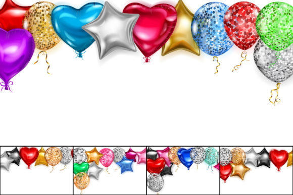 Download Illustrations with Helium Balloons - Balloons Collection