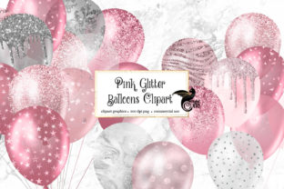 Download Pink Glitter Balloons Clipart - Balloons Collection