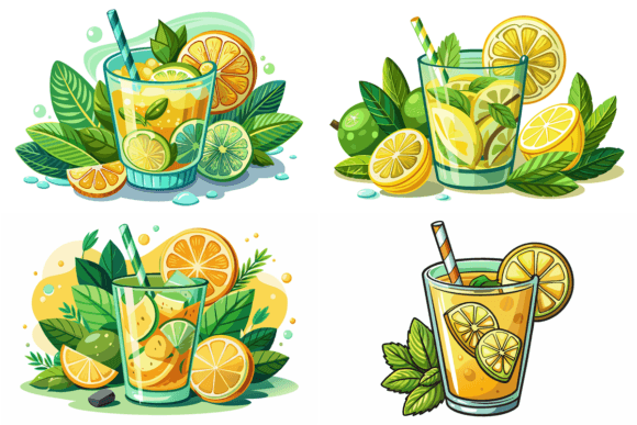 Download 60 Summer Cocktail Lemon Mint Bundle - Cocktail Collection
