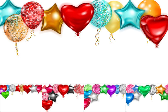 Download Illustrations with Helium Balloons - Balloons Collection