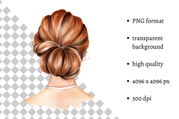 Download Watercolor Wedding Hairstyle Clipart - Wedding hairstyle Collection