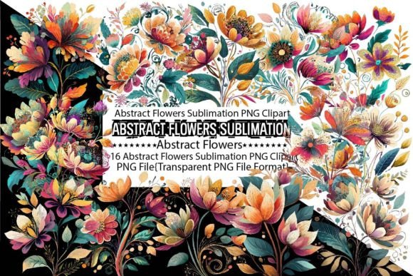 Download Abstract Flowers Sublimation Bundle - Premium Bundle