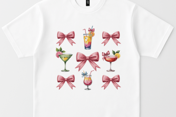 Download Vibrant Summer Cocktails Pink Bows PNG - Cocktail Collection