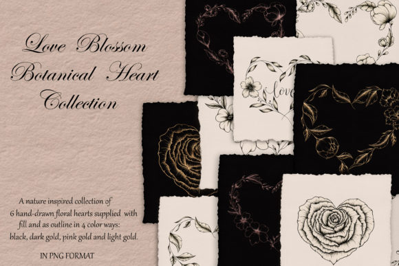 Download Love Blossom Botanical Heart Collection - Premium Bundle