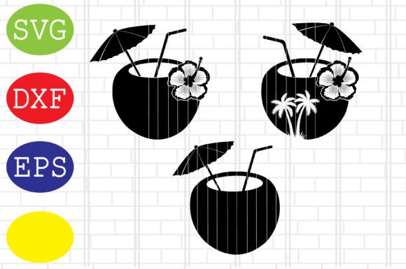 Download Coconut Cocktail Svg, Summer Beach Drink - Cocktail Collection
