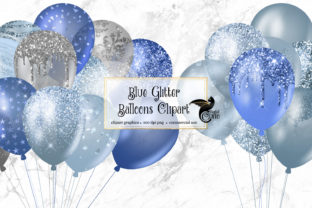 Download Blue Glitter Balloons Clipart - Balloons Collection