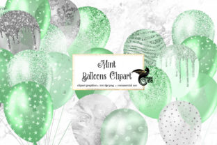 Download Mint Glitter Balloons Clipart - Balloons Collection