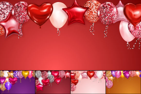 Download Illustrations with Helium Balloons - Balloons Collection