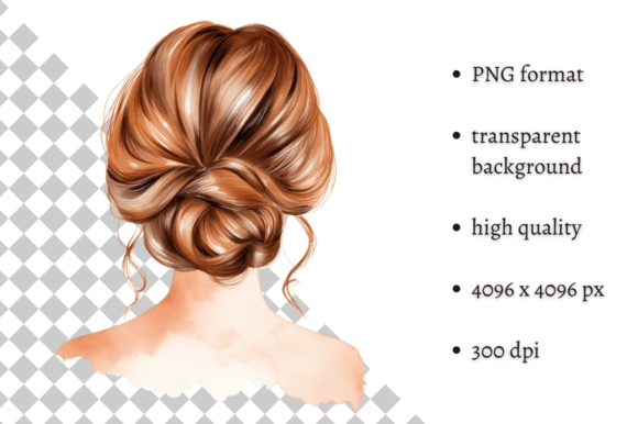 Download Watercolor Wedding Hairstyle Clipart - Wedding hairstyle Collection