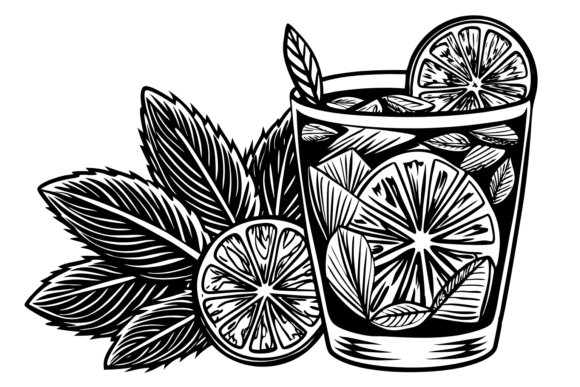 Download Summer Cocktail with Lemon Mint Clipart - Cocktail Collection