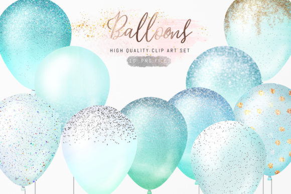 Download Green Glitter Sparkle Balloons Clipart - Balloons Collection