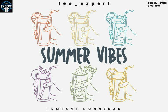 Download Summer Vibes Cocktail T-shirt Design - Cocktail Collection