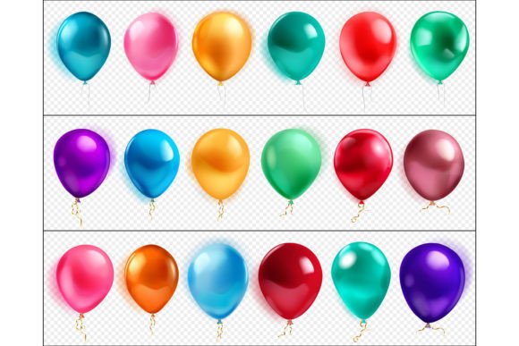Download Set of Helium Balloons - Balloons Collection