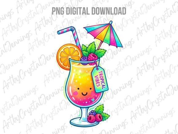 Download Cute Tropical Cocktail Drink PNG - Cocktail Collection